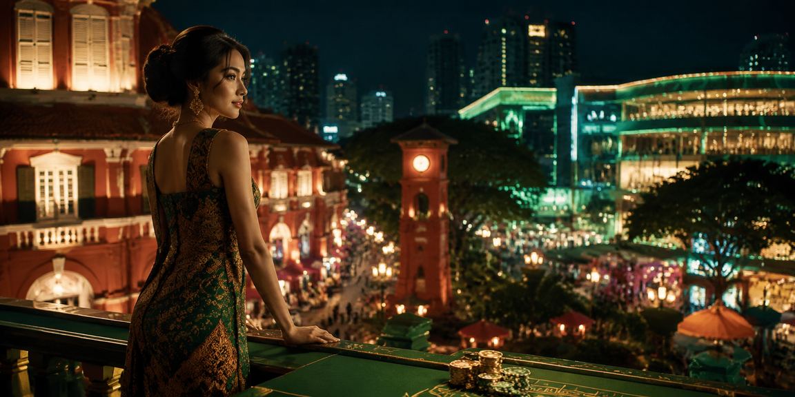 Permainan baccarat bergaya batik Melayu di Melaka dengan tema hiburan tempatan